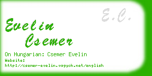 evelin csemer business card